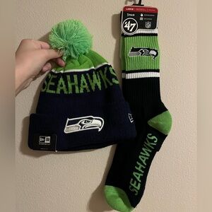 SOLD Seattle Seahawks Gear Socks & Beanie